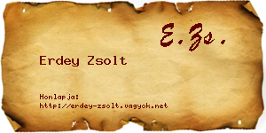 Erdey Zsolt névjegykártya